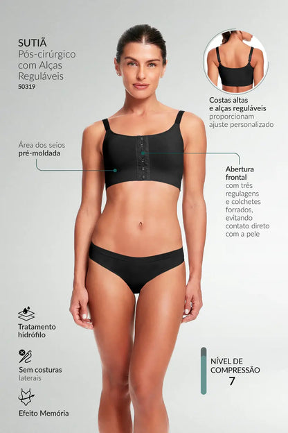 Sujetador postoperatorio con tirantes ajustables 50319