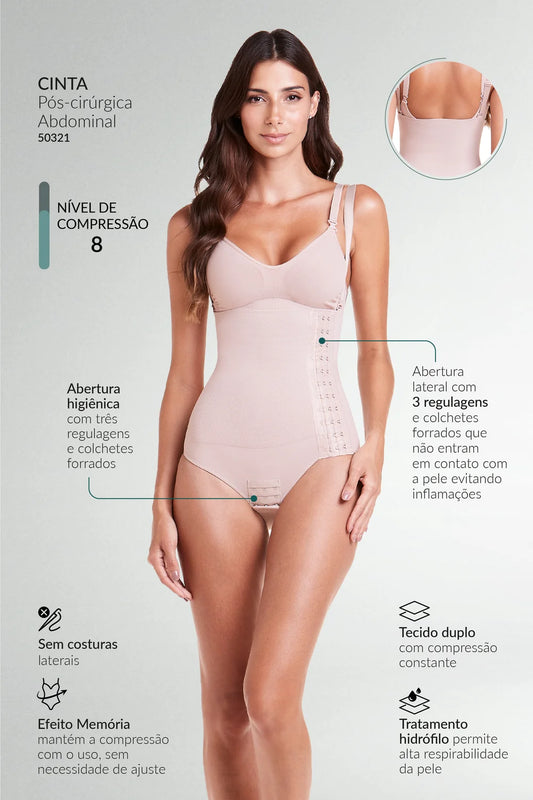 Faja Cinta Abdominal Postquirúrgica con Abertura Lateral 50321